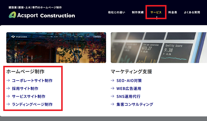 Acsportのレイヤー構造