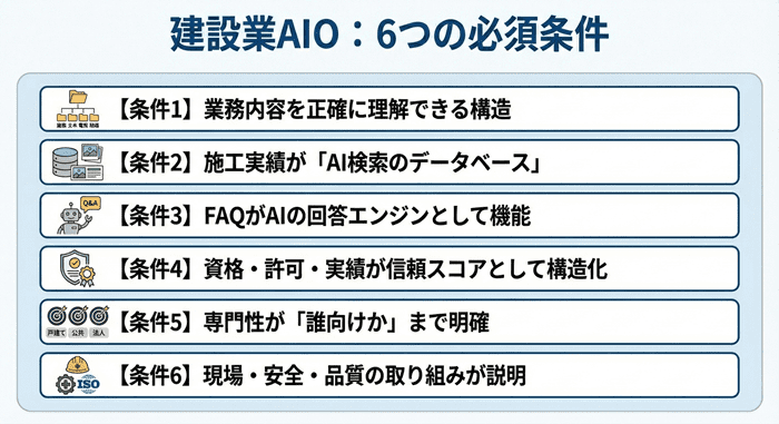 AI検索の時代に「仕事が来る建設業ホームページ」になるAIOの条件