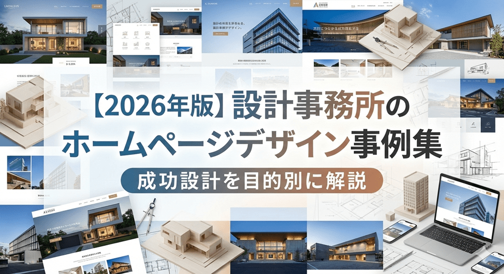 設計事務所のホームページデザイン事例集｜成約につながる成功設計を目的別に解説