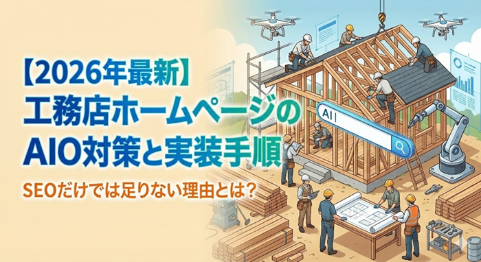 【2026年最新】工務店ホームページのAIO対策と実装手順｜SEOだけでは足りない理由とは？