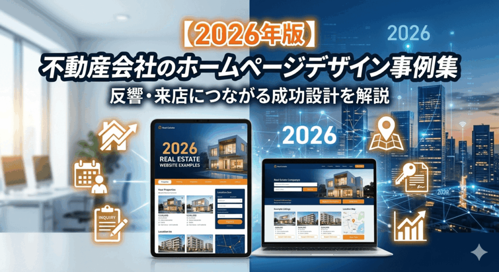 不動産会社のホームページデザインのアイキャッチ